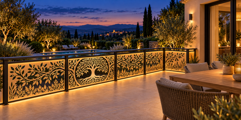 Garde-corps et brise-vue avec éclairage LED : donner vie à votre terrasse à Belfort